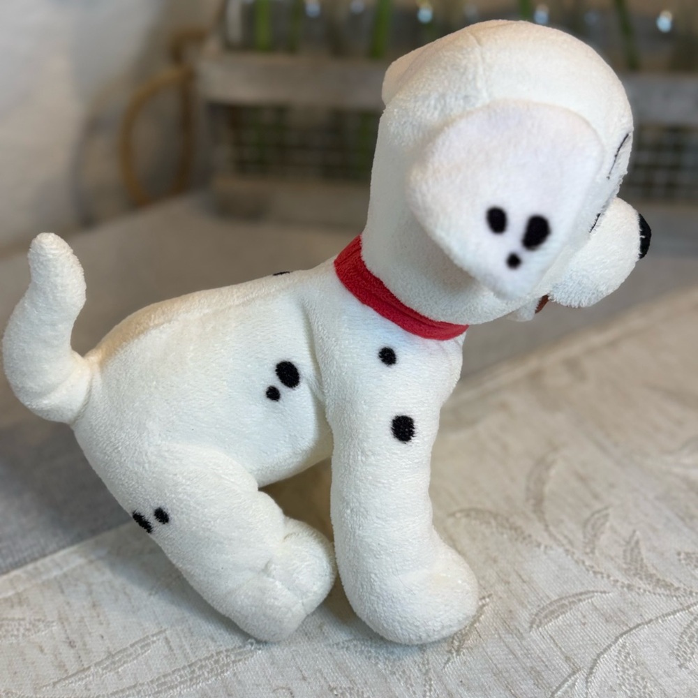 Disney Store 101 Dalmatians Lucky Plush Puppy Dog Mini 7" Small Red Collar - Picture 5 of 9